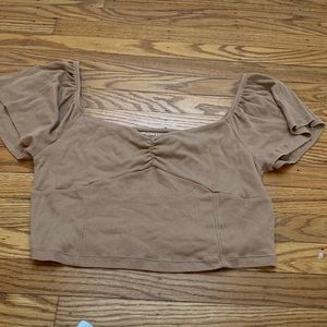 tan crop top